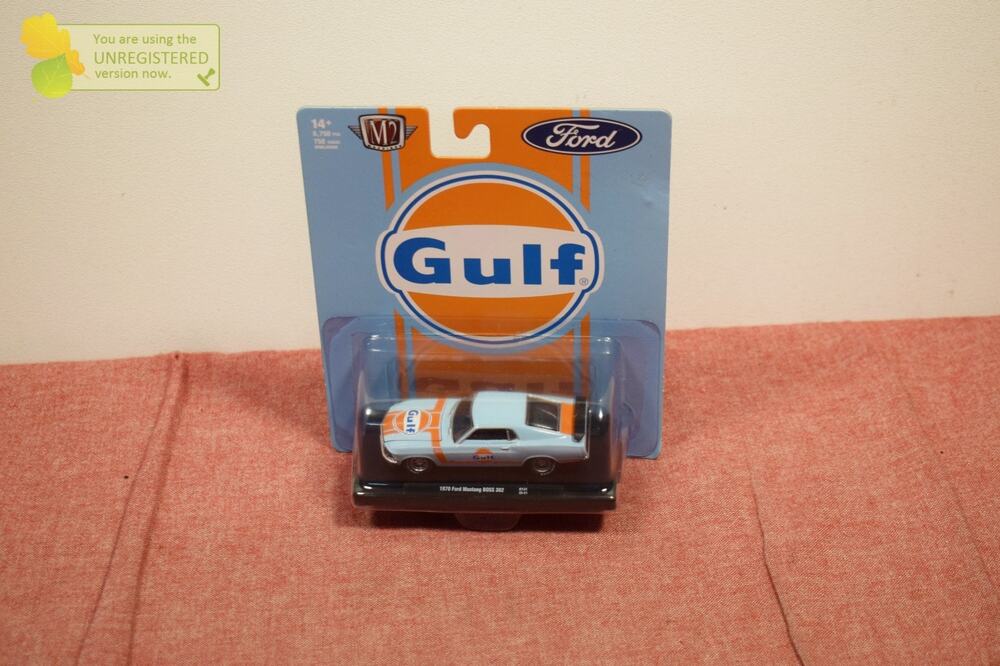 M2 Machines Gulf 1970 Ford Mustang Boss 302 Die-cast 1:64 Scale #